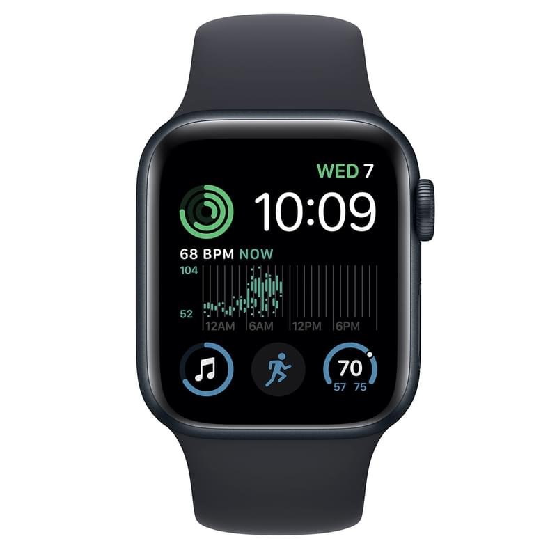 Смарт часы Apple Watch SE 2022, 40mm Midnight Aluminium Case with Midnight Sport Band (MNJT3GK/A) - фото #1