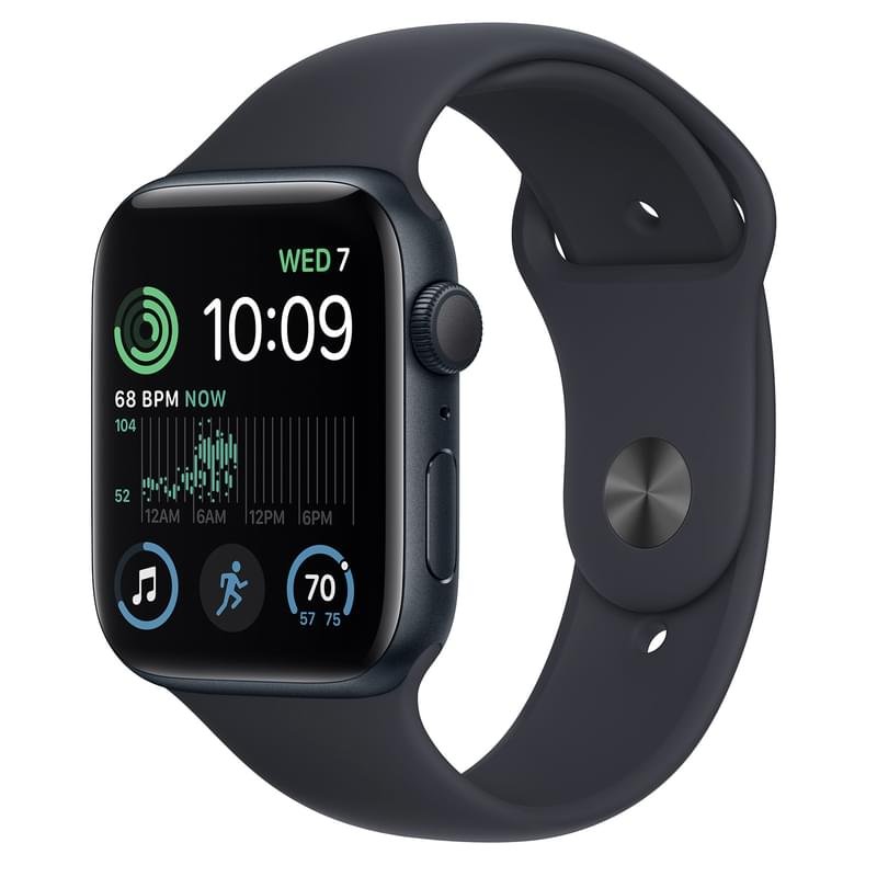 Смарт часы Apple Watch SE 2022, 44mm Midnight Aluminium Case with Midnight Sport Band (MNK03GK/A) - фото #0