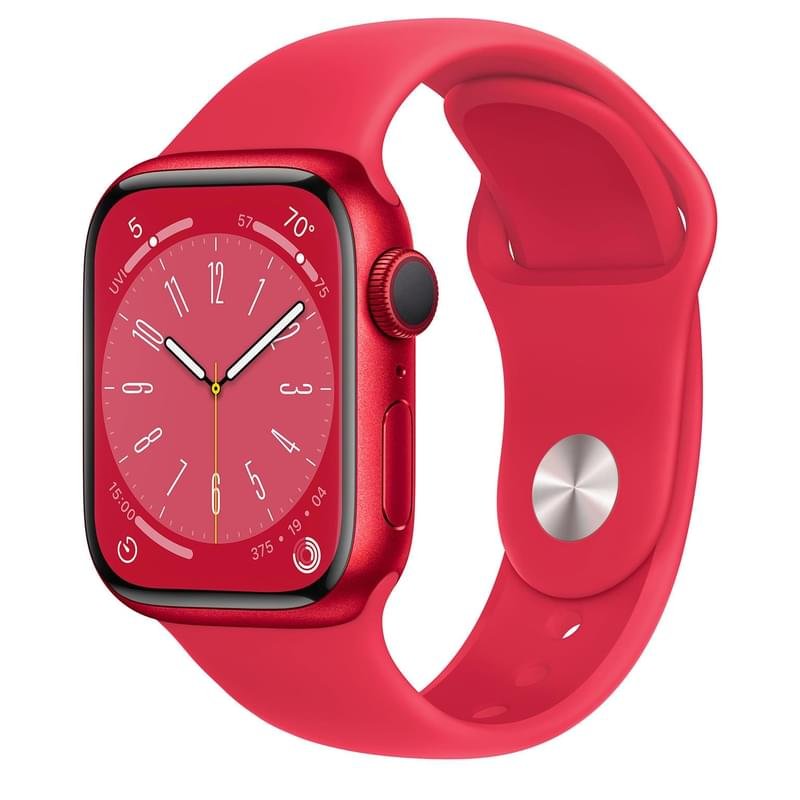 Смарт часы Apple Watch Series 8, 41mm (PRODUCT)RED Aluminium Case with Sport Band (MNP73GK/A) - фото #0
