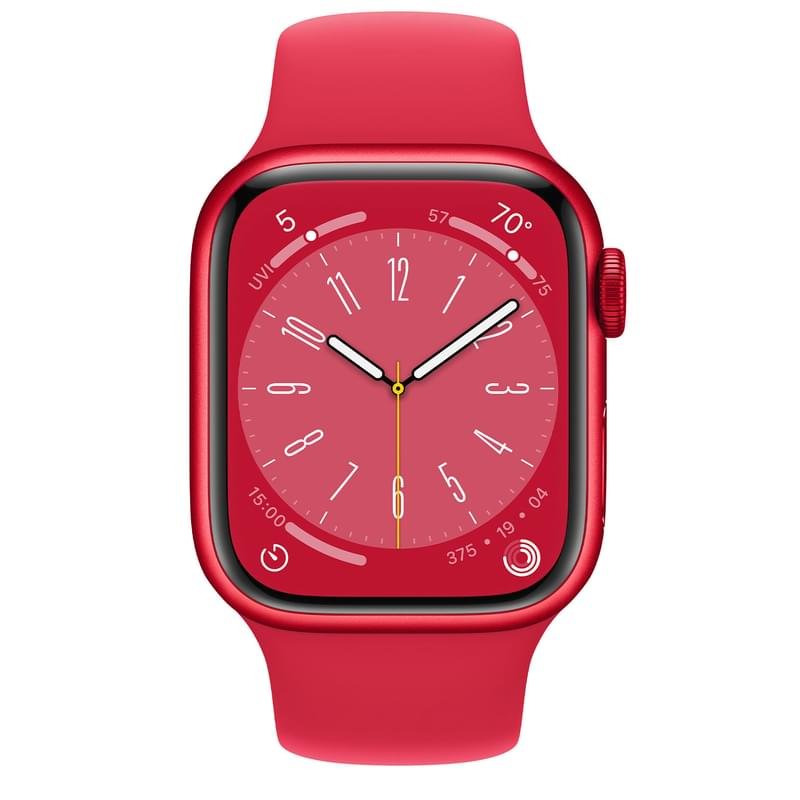 Смарт часы Apple Watch Series 8, 41mm (PRODUCT)RED Aluminium Case with Sport Band (MNP73GK/A) - фото #1