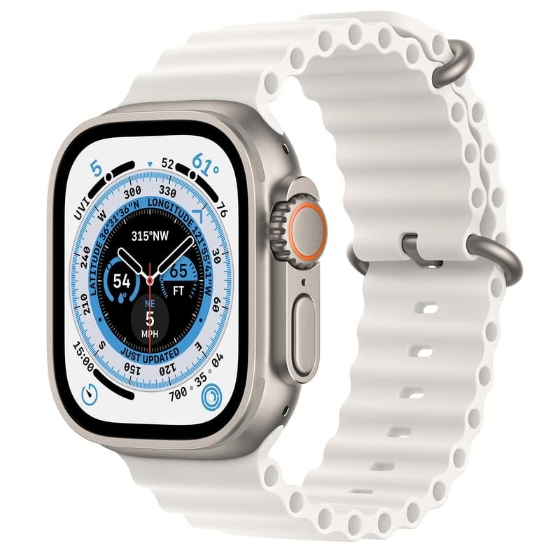 Смарт часы Apple Watch Ultra, 49mm Titanium Case with White Ocean Band (MNHF3GK/A) - фото #0