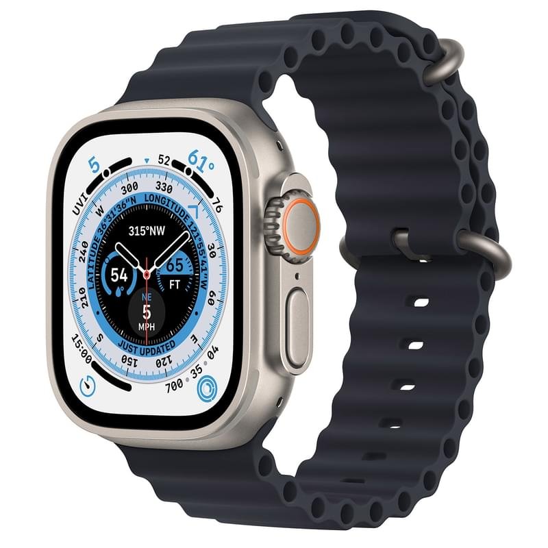 Смарт часы Apple Watch Ultra, 49mm Titanium Case with Midnight Ocean Band (MQFK3GK/A) - фото #0