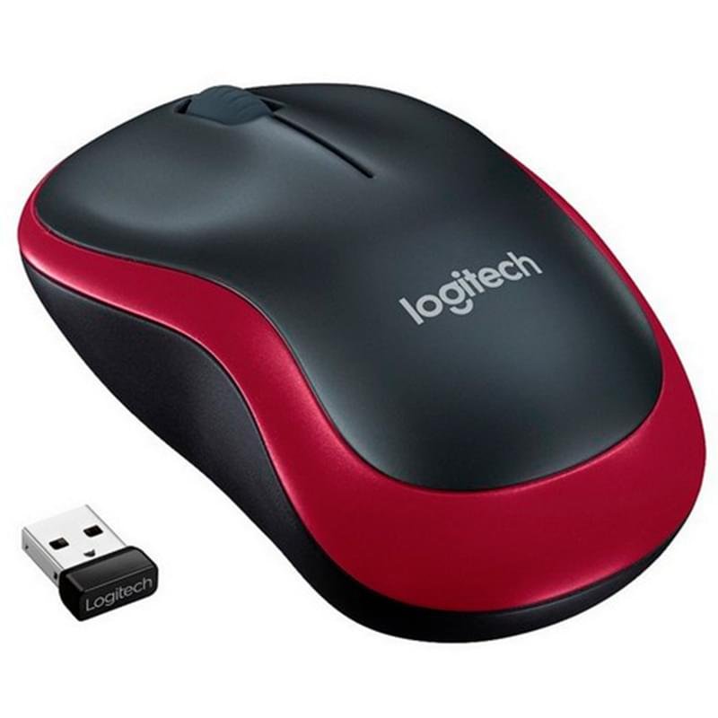 Мышка беспроводная USB Logitech M185, Red (910-002240) - фото #1