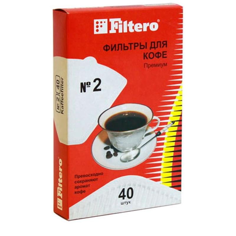 Filtero фильтры для кофе, №2/40, белые - фото #0