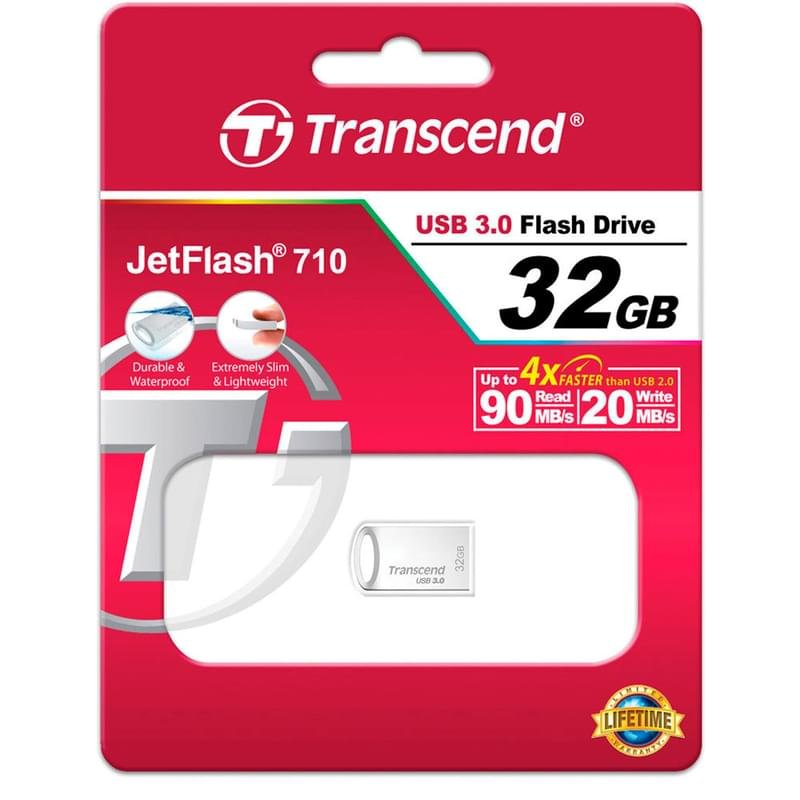 USB Флешка 32GB Transcend JetFlash 710 Type-A 3.1 Gen 1 (3.0) Metal (TS32GJF710S) - фото #3