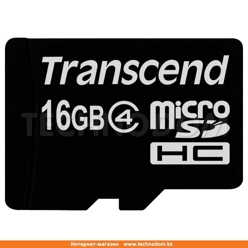 Карта памяти MicroSD 16GB Transcend Class 4 (TS16GUSDC4) - фото #0
