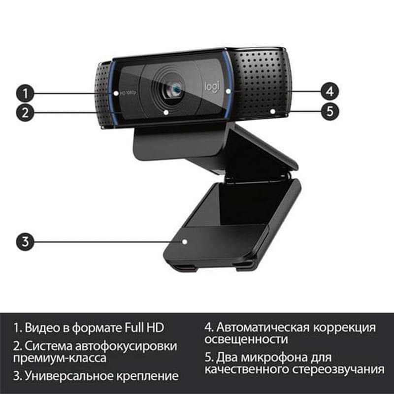 Web Камера Logitech QuickCam HD Pro C920 new, 960-001055 - фото #5