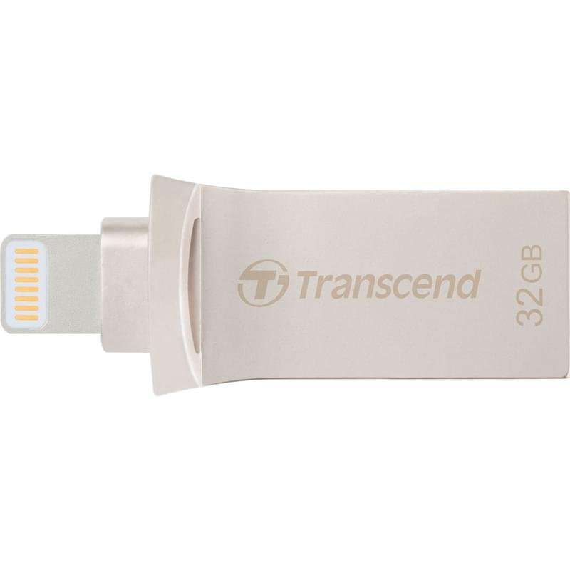 USB Флешка 32GB Transcend JetDrive Go 500 Type-A/Lightning 3.1 Gen 1 (3.0) Silver (TS32GJDG500S) - фото #0