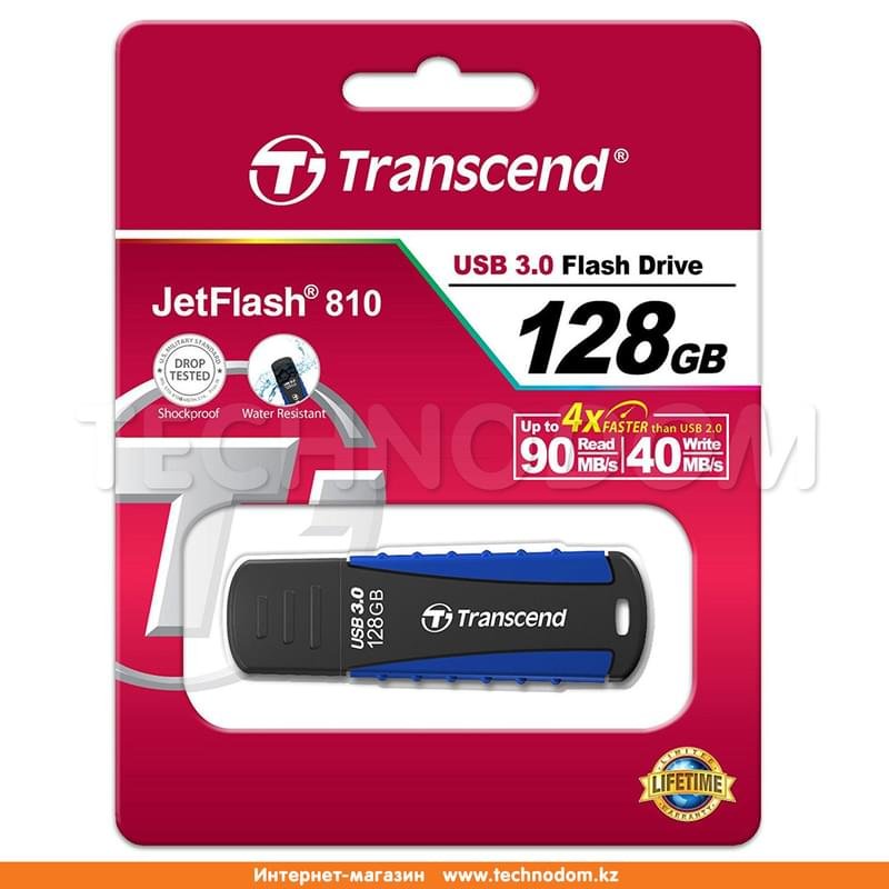 USB Флешка 128GB Transcend JetFlash 810 Type-A 3.1 Gen 1 (3.0) Navy Blue(TS128GJF810) - фото #3