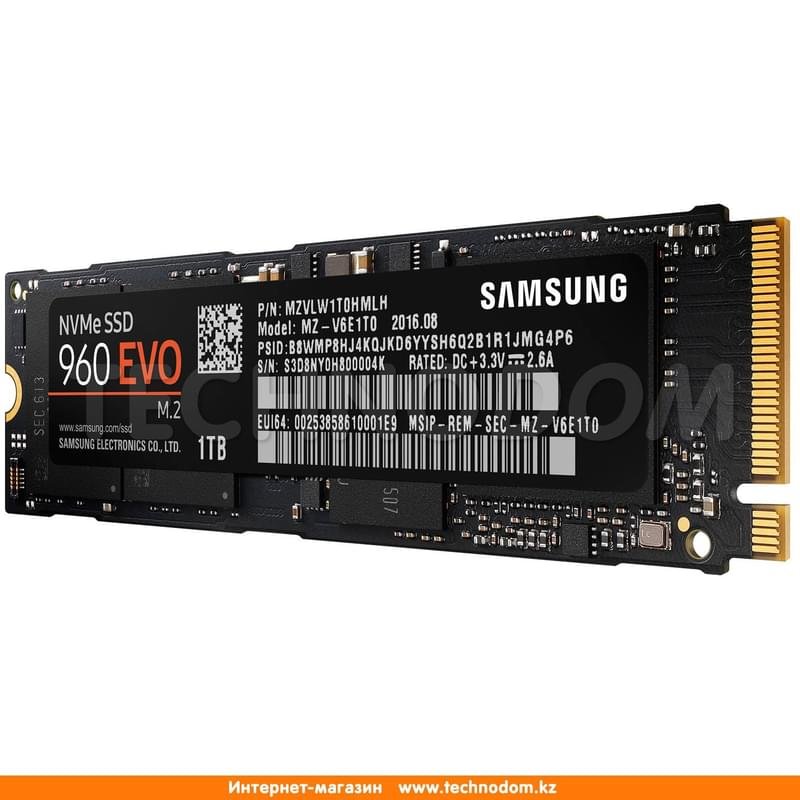 Внутренний SSD M.2 2280 1TB Samsung 960 EVO PCIe 3.0 x4 NVMe TLC (MZ-V6E1T0BW) - фото #2