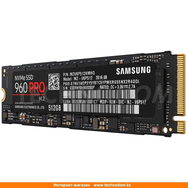 Внутренний SSD M.2 2280 512GB Samsung 960 PRO PCIe 3.0 x4 NVMe MLC (MZ-V6P512BW) - фото #2