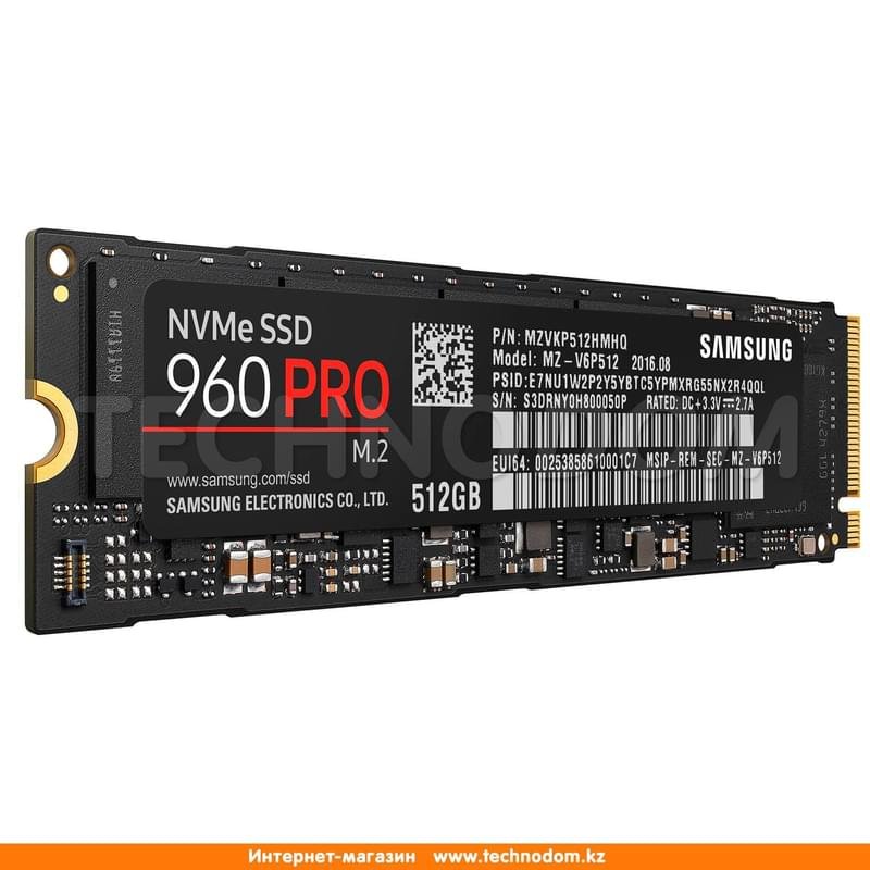 Внутренний SSD M.2 2280 512GB Samsung 960 PRO PCIe 3.0 x4 NVMe MLC (MZ-V6P512BW) - фото #3
