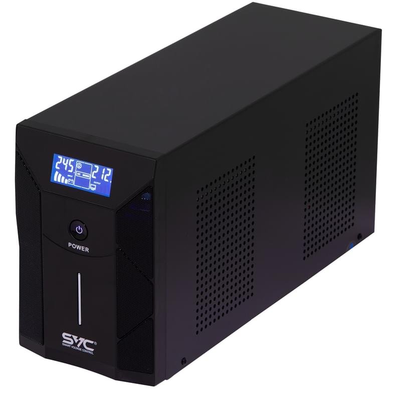 UPS SVC, 2000VA/1200W, AVR:175-275В, 4Schuko, LCD, Black (V-2000-F-LCD) - фото #0