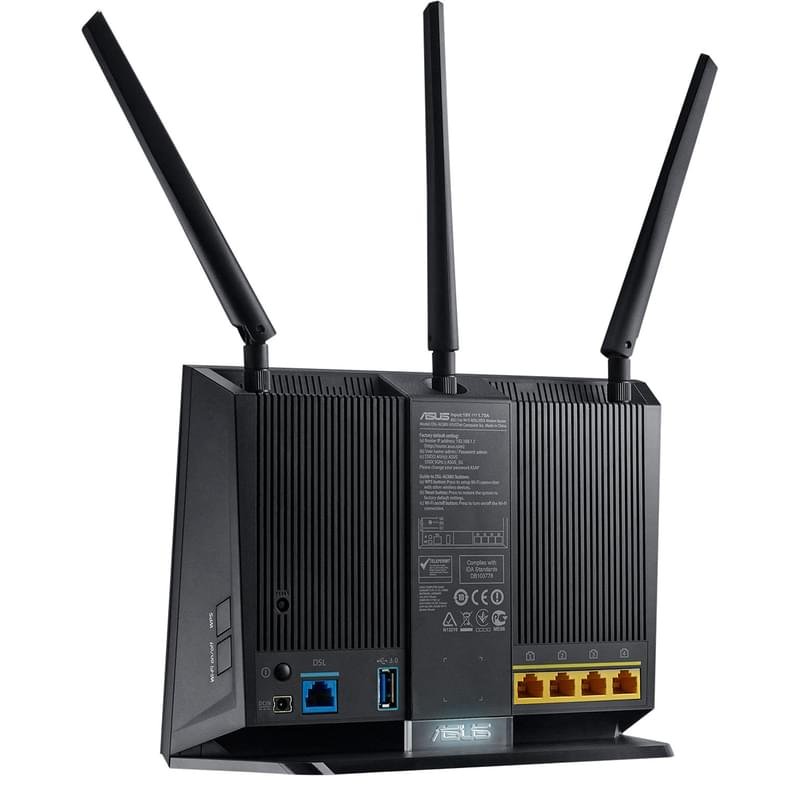 Беспроводной VDSL/ADSL Модем/Роутер, Asus DSL-AC68U, 4*LAN 1 Гбит/с, 1*USB, 600/1300Mbps (DSL-AC68U) - фото #2