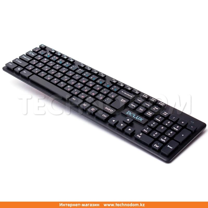 Клавиатура беспроводная USB Delux DLK-150GB Black - фото #2