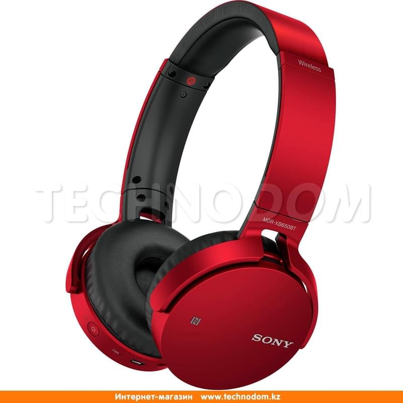 Наушники Накладные Sony Bluetooth MDR-XB650BT, Red - фото #0