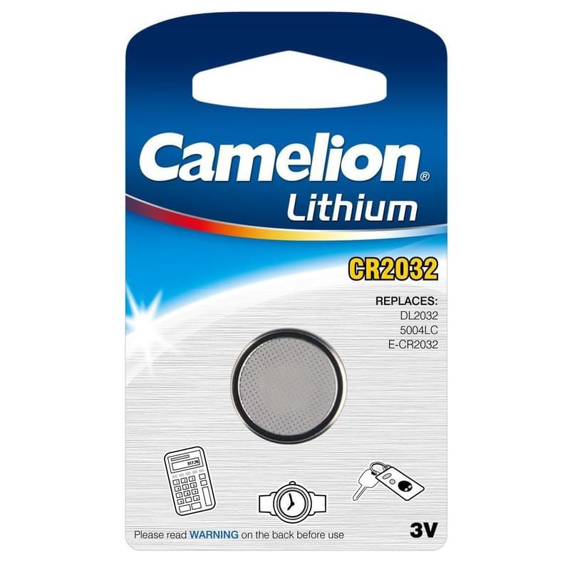Батарейка CR2032 1шт Camelion Lithium Battery (CR2032-BP1) - фото #0