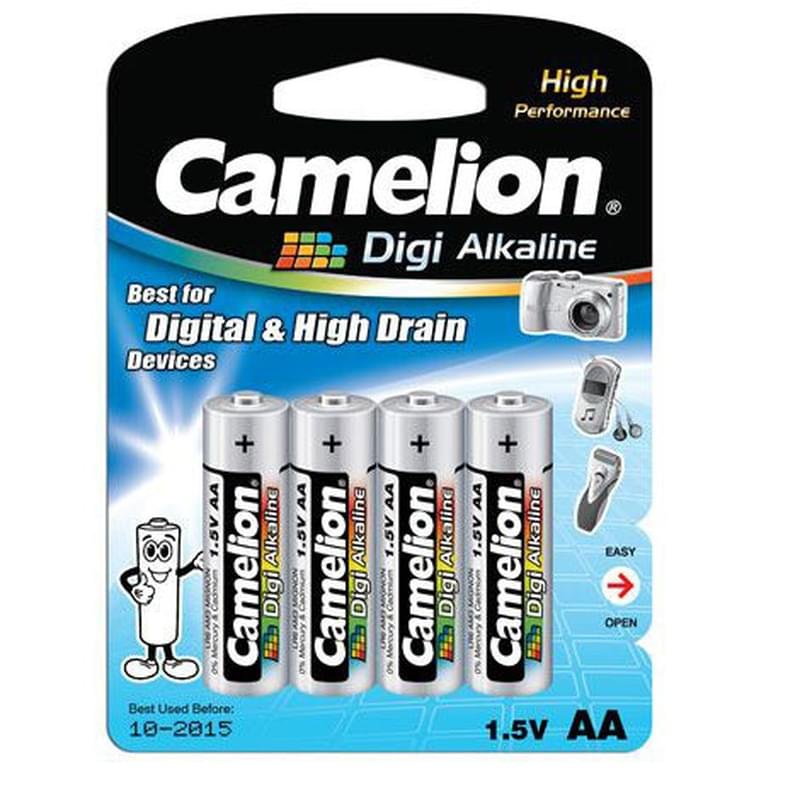 Батарейка AA 4шт Camelion Digi Alkaline (LR6-BP4DG) - фото #0