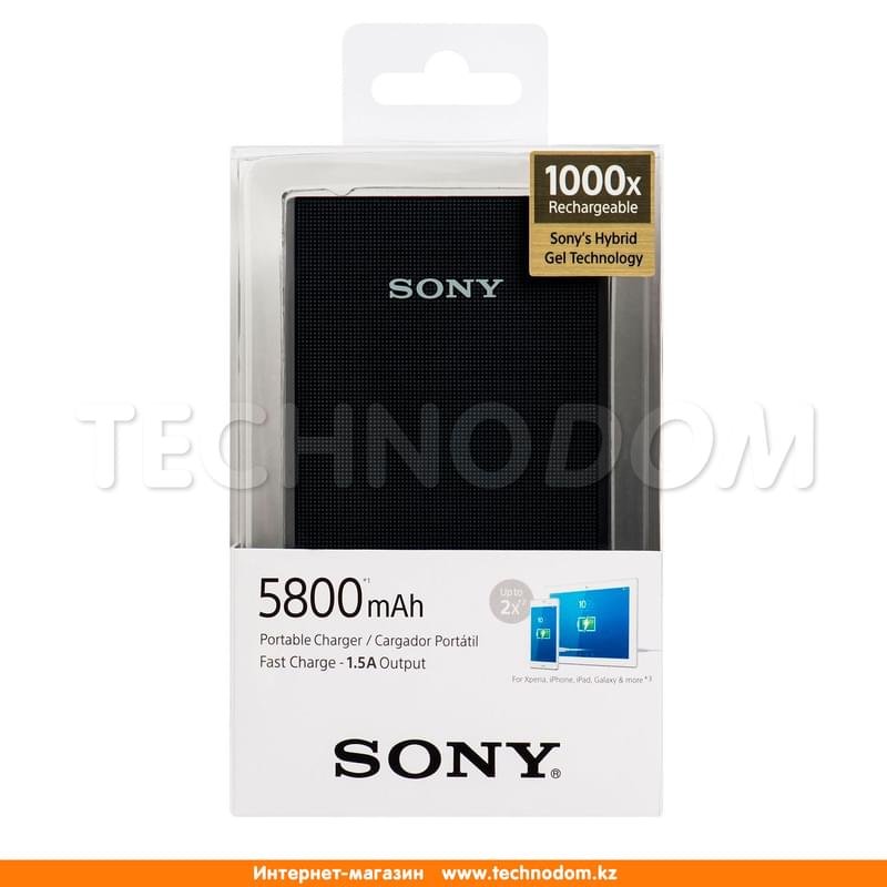 Внешний аккумулятор Sony, 5800Mah, Black (CP-E6B) - фото #1