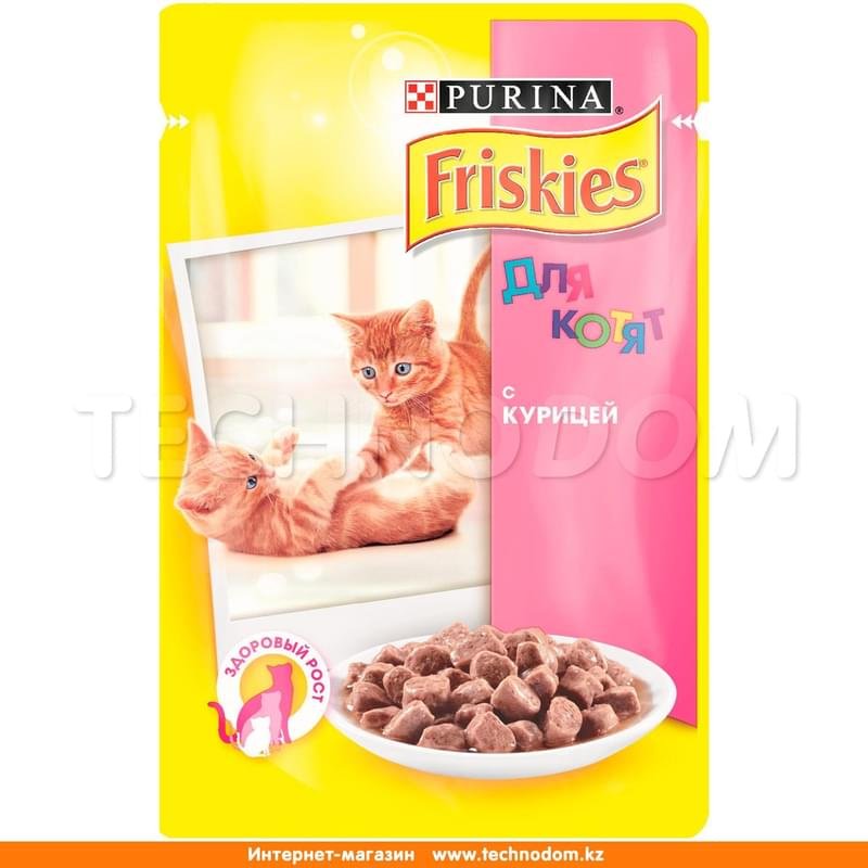 Влажный корм Friskies для кошек, с курицей в подливе 100 г - фото #0