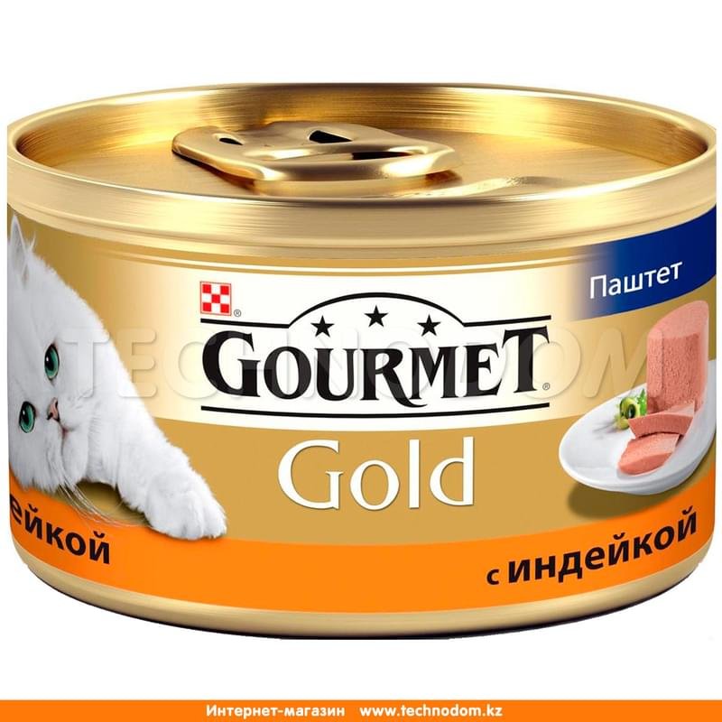 Консерва Gourmet Gold Паштет для кошек, с индейкой 85 г - фото #0
