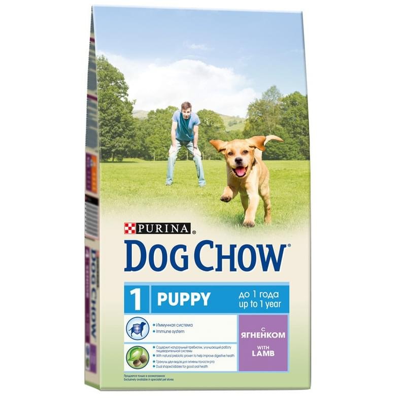 Сухой корм Dog Chow для щенков до 1 года, с ягненком 600 г - фото #0