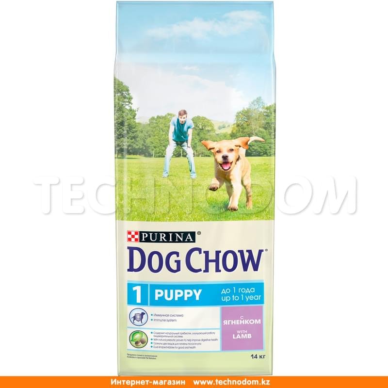 Сухой корм Dog Chow для щенков до 1 года, с ягненком 14 кг - фото #0