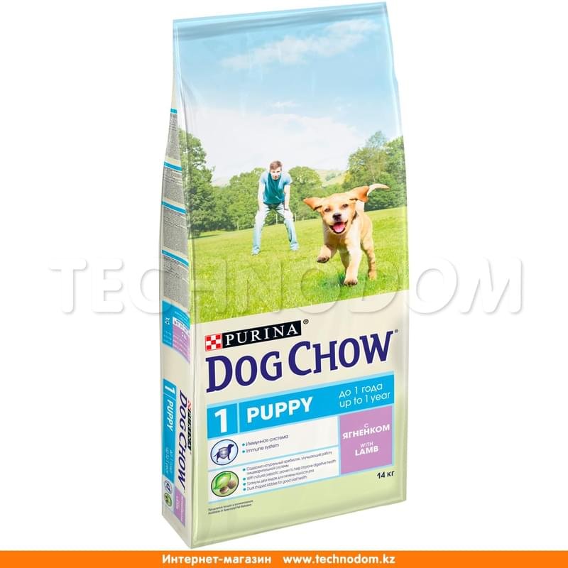 Сухой корм Dog Chow для щенков до 1 года, с ягненком 14 кг - фото #1