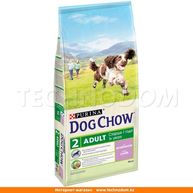 Сухой корм Dog Chow для взрослых собак старше 1 года, с ягненком 14 кг - фото #1