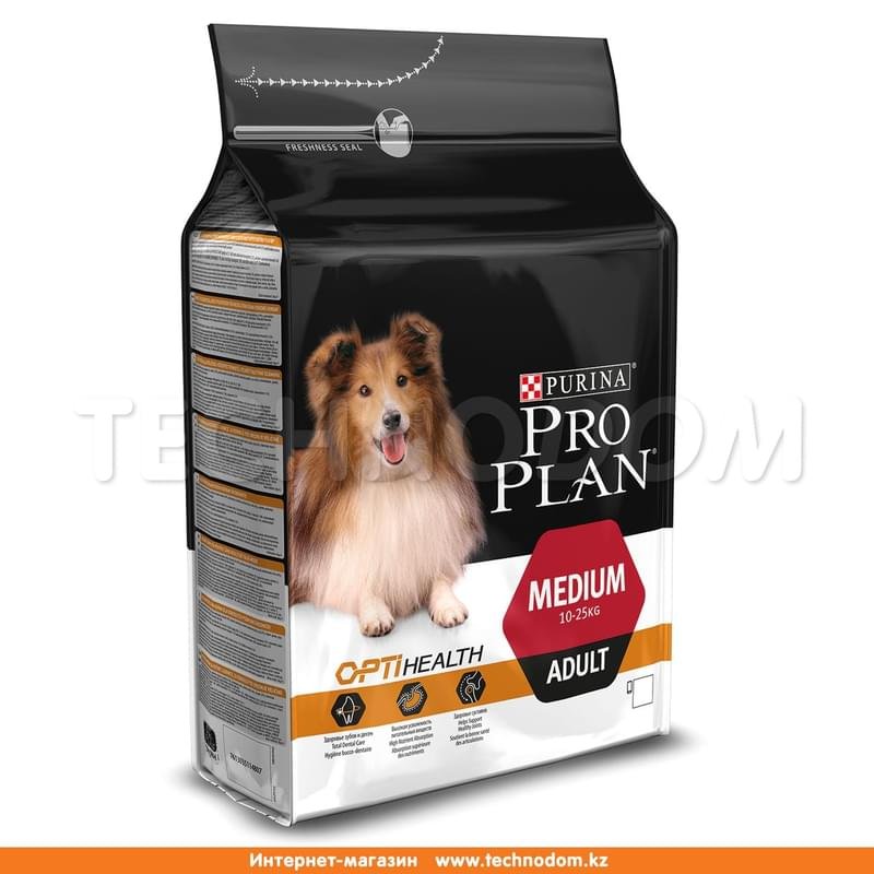 Сухой корм Pro Plan для взрослых собак средних пород с комплексом Optihealth с курицей 3 кг - фото #0