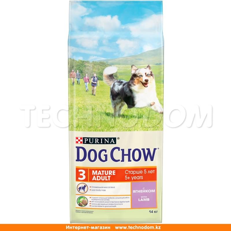 Сухой корм Dog Chow для взрослых собак старше 5 лет, с ягненком 14 кг - фото #0