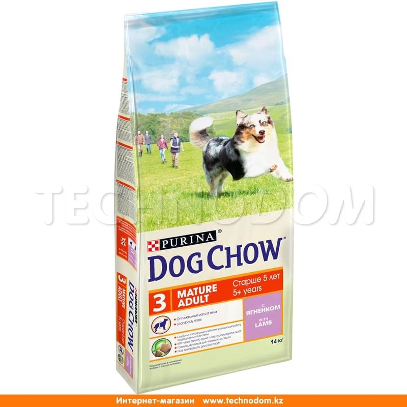 Сухой корм Dog Chow для взрослых собак старше 5 лет, с ягненком 14 кг - фото #1