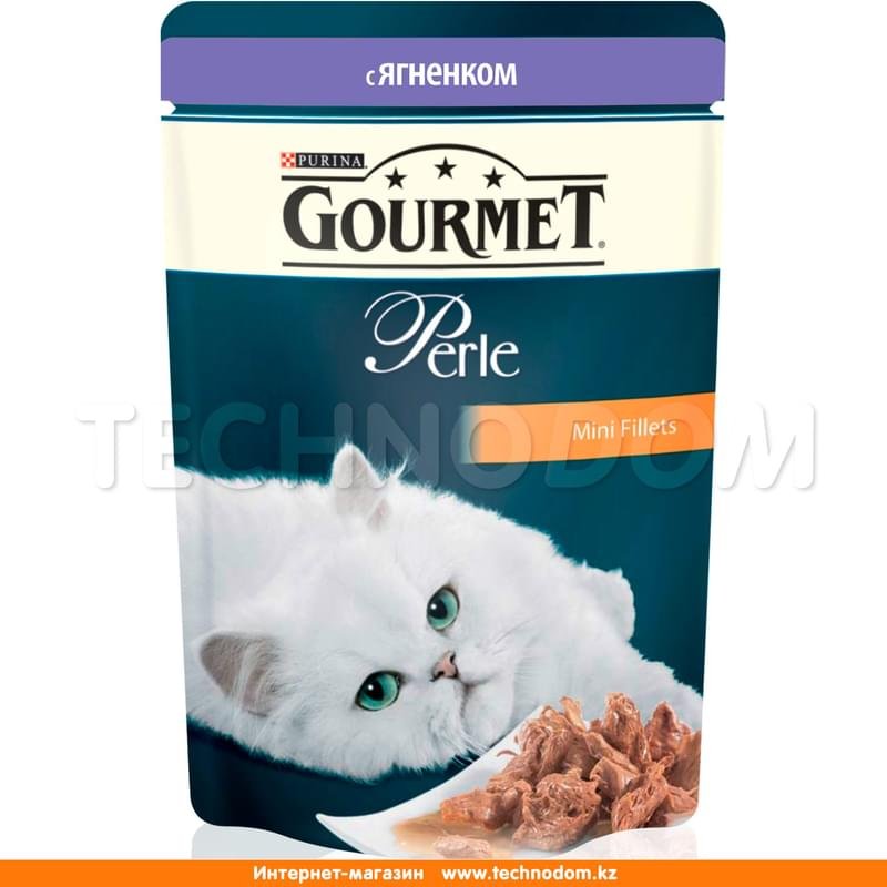 Влажный корм Gourmet Perle мини-филе для кошек, с ягненком 85 г - фото #0