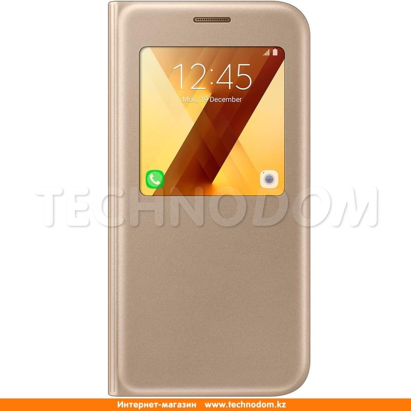Чехол для Samsung Galaxy A5/A520 (2017), S View Standing Cover, Gold (EF-CA520PFEGRU) - фото #0