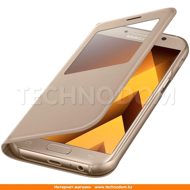 Чехол для Samsung Galaxy A5/A520 (2017), S View Standing Cover, Gold (EF-CA520PFEGRU) - фото #3