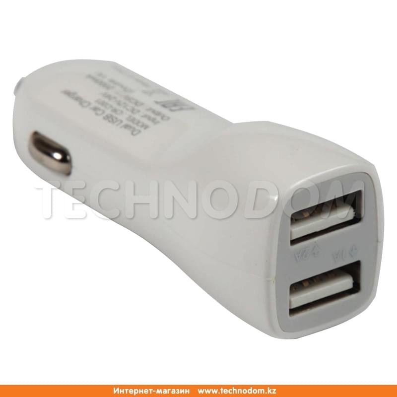 Автомобильное зарядное устр-во 2*USB, 2A, gTEC, Белый (CR-C001) - фото #0