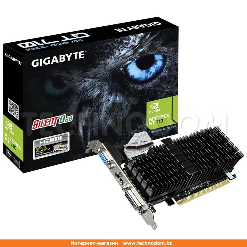 Видеокарта Gigabyte Nvidia GeForce GT 710 1Gb (VGA+DVI+HDMI)(GV-N710SL-1GL) - фото #3