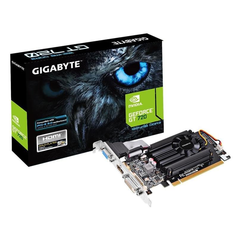 Видеокарта Gigabyte Nvidia GeForce GT 720 1Gb (VGA+DVI+HDMI)(GV-N720D3-1GL) - фото #2