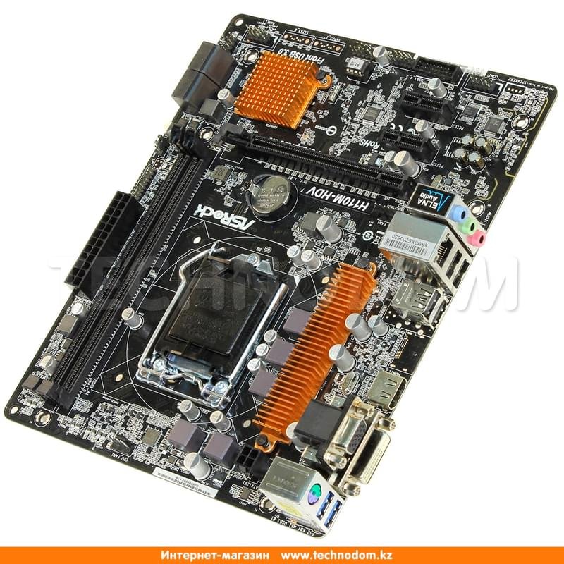 Материнская плата ASRock H110M-HDV LGA1151 2DDR4 PCI–E 1x16 1x1 (HDMI+DVI-D+VGA) mATX - фото #1