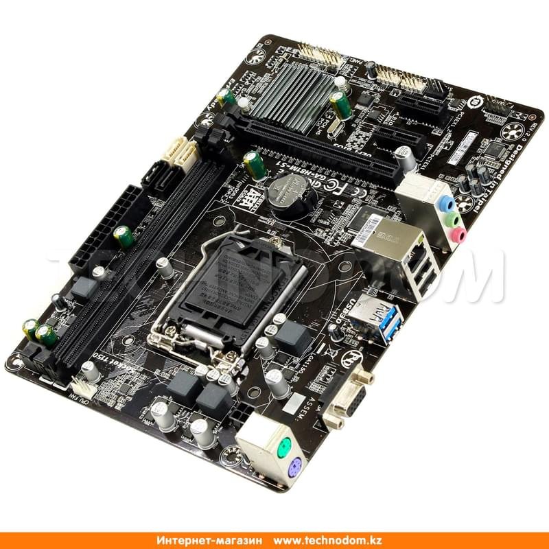 Материнская плата Gigabyte GA-H81M-S1 LGA1150 2DDR3 PCI-E 1x16 2x1 (VGA) mATX - фото #1