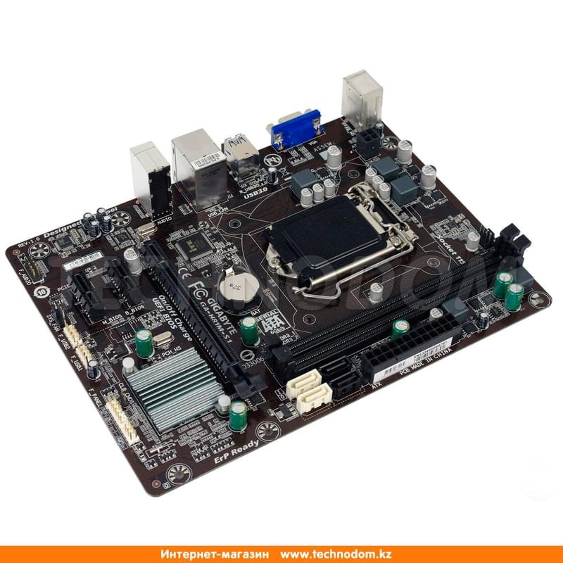 Материнская плата Gigabyte GA-H81M-S1 LGA1150 2DDR3 PCI-E 1x16 2x1 (VGA) mATX - фото #2