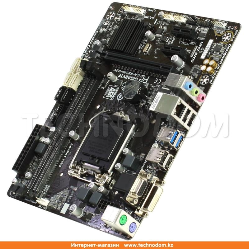 Материнская плата Gigabyte GA-B85M-D2V r.3 LGA1150 2DDR3 PCI-E 1x16 2x1 (DVI-D+VGA) mATX - фото #0