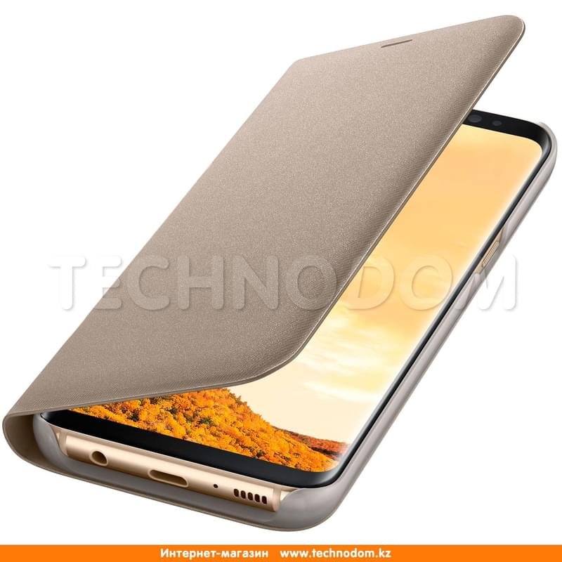 Чехол для Samsung Galaxy S8/G950, LED View Cover, Gold (EF-NG950PFEGRU) - фото #3
