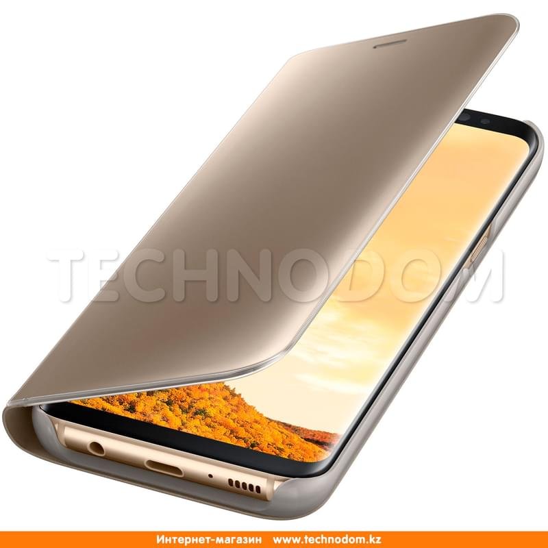 Чехол для Samsung Galaxy S8+/G955, Clear View Standing Cover, Gold (EF-ZG955CFEGRU) - фото #4