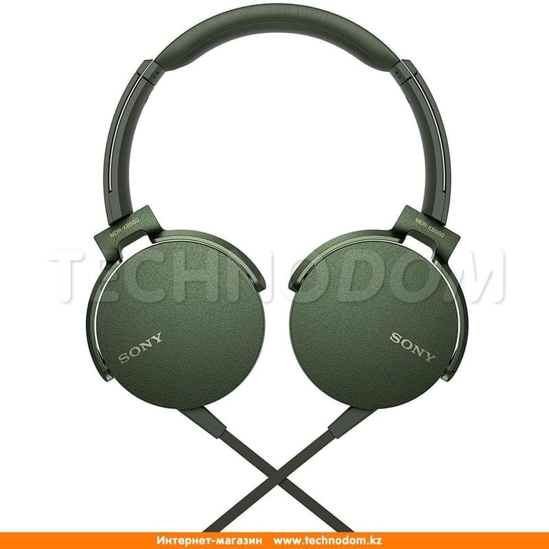 Наушники Накладные Sony MDR-XB550AP, Green - фото #1