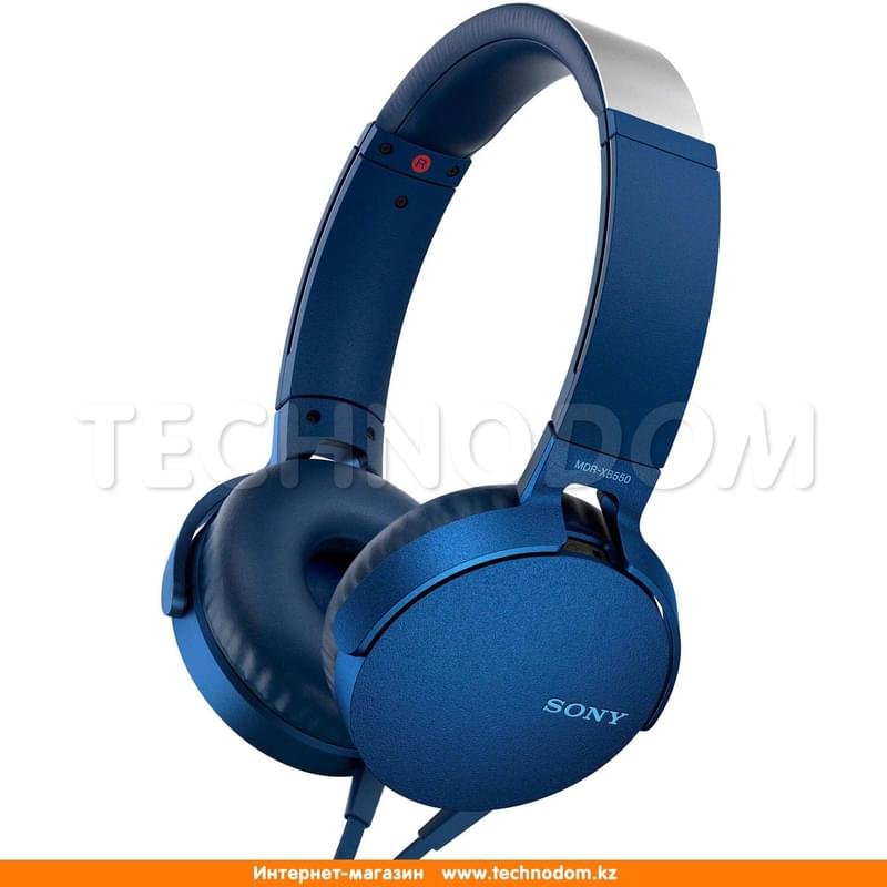 Наушники Накладные Sony MDR-XB550AP, Blue - фото #0
