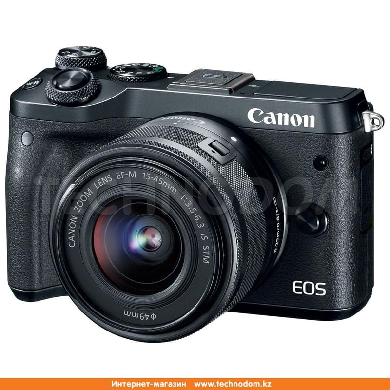 Беззеркальный фотоаппарат Canon EOS M6 EF 15-45 IS STM Black - фото #0