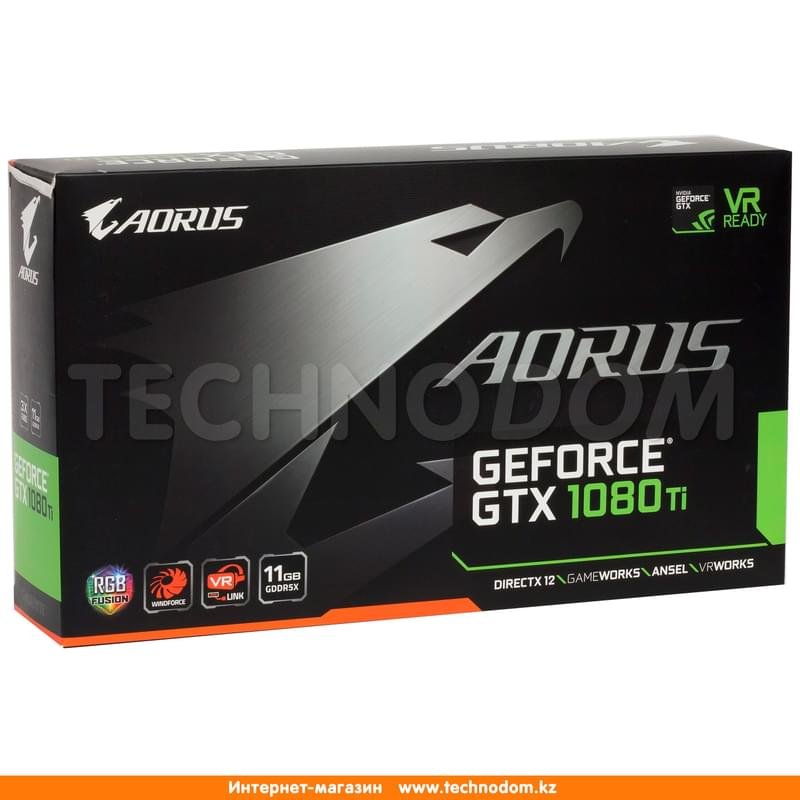 Видеокарта Gigabyte Nvidia GeForce GTX 1080 Ti 11Gb AORUS (DVI+2*HDMI+3*DP)(GV-N108TAORUS-11GD) - фото #2