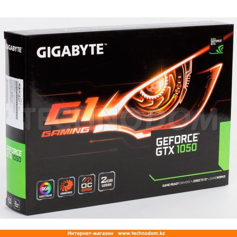 Видеокарта Gigabyte Nvidia GeForce GTX 1050 2Gb (DVI+3*HDMI+DP)(GV-N1050G1 GAMING-2GD) - фото #3