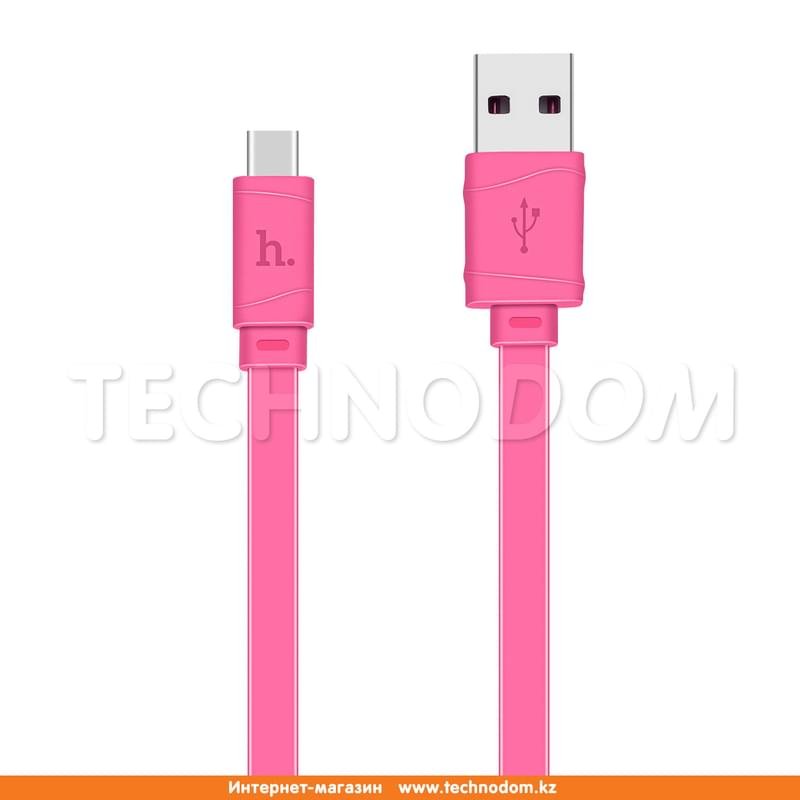 Кабель USB 2.0 - Type-С, X5, HOCO, 1м, Розовый - фото #0